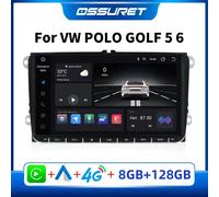 Radio para Auto Hizpo de 9 Pulgadas con CarPlay y Android Auto para VW Volkswagen Golf Passat B6 B7 Skoda Seat Octavia Polo Tiguan RDS DSP GPS BT 4G P1 (4Core 1G 32G)