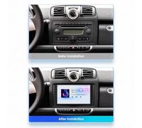 Android Radio para Smart Fortwo 451 2005-2010 Wireless Carplay& Android Auto Dsp Bluetooth A2Dp WiFi Dab+ Pantalla Táctil Coche Radio de Coche, 4 Nuclear 1G＋32G