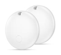 Android Smart Tag Blanco 2 Pack - GPS Tracker Funciona con Google Find My (Sólo Android),Encuentra Teléfono y Llaves, Impermeable IP68, Carteras y Maletas,Niños Batería Reemplazable