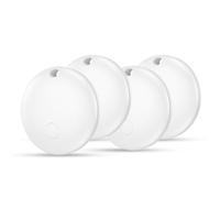 Android Smart Tag Blanco 4 Pack - GPS Tracker Funciona con Google Find My (Sólo Android),Encuentra Teléfono y Llaves, Impermeable IP68, Carteras y Maletas,Niños Batería Reemplazable