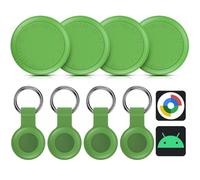 Android Smart Tracker Tag, 4 Pack Air Tracker Tag Buscador de Objetos Bluetooth Funciona con Buscar Google,SmartTag Tracker Localizador Bluetooth, Rastreador para Llaves, Cartera, Equipaje