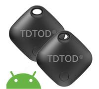 Android Smart Tracker Tag Localizador de Llaves Compatible con Google Mi Dispositivo Buscar App (Android Solamente), buscador de Llaves Bluetooth para Equipaje/Bolsas/Maletas (Negro, 2 Pack)