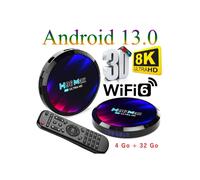 Android TV Box, IPTV Box Android 13.0 TV Box 4GB RAM/32GB ROM Smart Media Player 2.4GHz/5.0GHz WiFi BT5.0 8K 3D Smart TV Box