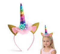 Androxeda 1 Diadema Niña, Diadema de Fiesta para Cumpleaños, Carnaval, Halloween, Diadema Decorativa, Accesorios para Niñas, Diadema de Cuerno y Orejas