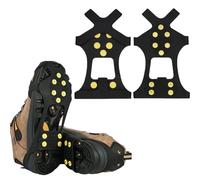 Androxeda 1 Par de Crampones Inoxidable Nieve Hielo, Antideslizante de Alta Tracción, para Senderismo, Escalada en Hielo, Montañismo y Actividades de Invierno