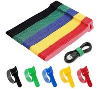 Androxeda 100 Piezas de Bridas Reutilizables, Ajustables y Organizadoras, Ideal para Gestión de Cables en Oficina, Hogar y Estación de Trabajo, Multicolor