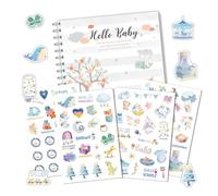 Androxeda Libro de Recuerdos del Bebé, 1 Conjunto, Diario de Crecimiento Infantil, Álbum de Memorias para Niños, Regalo para Padres y Bebés