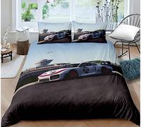Andrui. Funda Nórdica 90/105/135/150 3D Coche Deportivo Patrón Juego de Cama con Cierre de Cremallera y Funda de Almohada (Estilo 7,Cama 105-180×220)