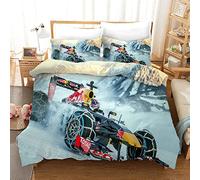 Andrui. Juego de Cama Funda Nórdica con Patrón de Coche Deportivo 3D Variedad de Colores y Patrones con Funda de Almohada y Cremallera (Estilo 14,Cama 150-220×240)