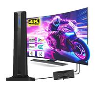 AndThere Antena de TV Interior para Smart TV, Digital, 4K 1080P, Amplificador de Señal, Portátil, Largo Alcance, Negro