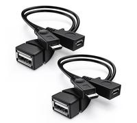 ANDTOBO 2 en 1 Micro USB OTG Adaptador con alimentación para Fire Stick/Host Dispositivos etc- (2 Pack, Negro)