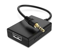 ANDTOBO Adaptador de Audio USB a Auxiliar, Adaptador 3,5 mm Macho a USB Hembra para Reproducir música con Unidad USB en su automóvil