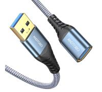 ANDTOBO Cable de extensión USB 3.1 A macho a hembra, 3.3 FT, material trenzado duradero, transferencia rápida de datos