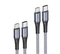 ANDTOBO Cable USB-C a Micro USB 2.0 [0,5 M+3 metros] 480 Mbit/s de transferencia de datos, 3 A/15 W de potencia de carga con trenzado de nailon USB-C a cable micro USB para mandos de juegos, teléfonos