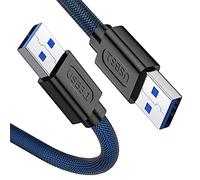 ANDTOBO Macho USB 3.0 Cable-3 Metros, [5Gbps] Cable USB 3.0 Macho a Macho, USB a Cable Macho Doble, Para Pc, Disco Duro, Ordenador, DVD, Cámara, Macbook, reproductor de Blu-Ray, Tablet. Azul