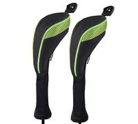 Andux 2 Pack cuello largo cabeza de palo de golf híbridos fundas intercambiables nº etiqueta CTMT-01, Verde