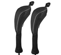 Andux 2 Pack Cuello Largo Cabeza de Palo de Golf híbridos Fundas Intercambiables nº Etiqueta CTMT-01, Negro