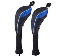 Andux 2pcs/Set Cuello Largo Fundas Intercambiables para Palos de Cabeza de Palo de Golf híbridos. Etiquetas Pack de 2 CTMT-01, Azul