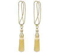 Andux Cortina Tie Back Tassel Cuerda Tiebacks para la decoración del hogar 1 par CLGQ-02 (Beige)