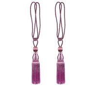 Andux Cortina Tie Back Tassel Cuerda Tiebacks para la decoración del hogar 1 par CLGQ-02 (Púrpura)