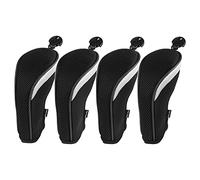 Andux Cubiertas Híbridas de la Cabeza del Club del Golf de la Malla de con el Dial No. Etiquetas 4 Piezas Negro