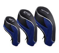 Andux Golf Driver Juego de 3 Fundas de Madera para Conductor de 460cc con Cierre de Cremallera Azul