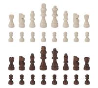 Andux Juego de 32 Piezas de Ajedrez Magnéticas 77mm Sólo Piezas de Ajedrez de Madera XQZ-03