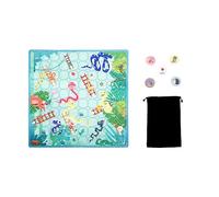 Andux Juego de Ajedrez Plegable de Tela Juego de Tablero de Arte Tablero Portátil Regalo para Niños BYYXQ-01 (Serpientes y Escaleras)