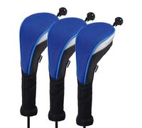 Andux - Pack de 3 Fundas para Cabezales de Palos de Golf, n.º de Etiqueta Intercambiable CTMT-02, Azul