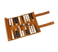 Andux Rollable Backgammon Juego de Mesa Juego de Ajedrez Portátil PGSLQ-01
