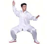 Andux Uniformes Tradicionales Chinos de Tai Chi Ropa de Kung Fu Unisex SS-TJF01 Blanco (XXL)