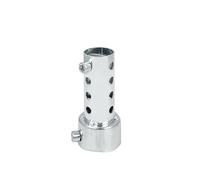 Andux Zone Silenciador de Escape Universal para Motocicleta de 45mm, Silenciador desmontable y ajustable XSQ-03 (Corto, Plateado)
