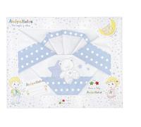 Andy & Helen 3/400D50 Cielo - Juego de 3 sábanas para cama con borrador