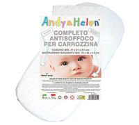 Andy & Helen A013 - Conjunto antiasfixia para cochecito, compuesto por colchón y cojín