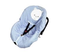 Andy & Helen - Funda para capazo de bebé de Rizo Bordado, práctica y cómoda de Poner Gracias a Las Esquinas elásticas, se adhiere a Todos los portabebés de tamaño estándar - Cielo