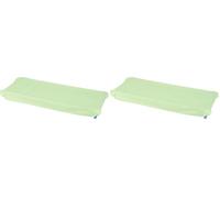 Andy & Helen - Sábana Bajera para Cuna de guardería con Esquinas elásticas para una Total adherencia. Medidas estándar 65 x 140 cm, 100% algodón, Verde (Paquete de 2)