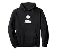 Andy The King - Corona y Nombre para Hombre Llamado Andy Sudadera con Capucha