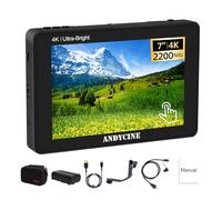 ANDYCINE C7 Monitor de cámara de Campo 7 "2200nit ultrabrillante 1920x1200 Pantalla táctil 4K HDMI In/out DSLR Monitor de cámara con Forma de Onda/Alcance Vectorial / 3D-Lut