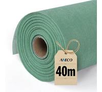 Aneco 1 rollo de camino de mesa no tejido, 30 cm x 40 m, color verde eucalipto, verde salvia, camino de mesa decorativo para bodas, cumpleaños, elegantes decoraciones de mesa