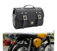 ANEELV Bolso trasero de piel con cierre rápido para Simson S50, S51, S70, color negro