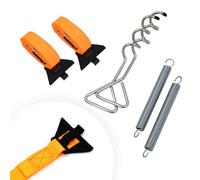 ANEELV Juego de cuerdas de fijación para toldos de autocaravana, compatibles con la mayoría de marcas de autocaravanas Thule/Fiamma, correas reforzadas negras (color naranja)