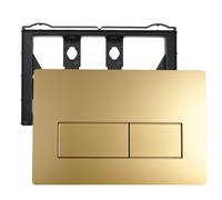 ANEELV Pulsador WC Compatible con Geberit Sigma 01/20/30/50, Dorado | Gold dual flush ABS plate, fits UP300/320 & 115770115, with frame, 24.6×16.4 cm.