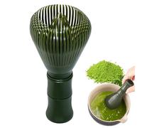 Anei - Batidor de matcha de resina para lavavajillas, cepillo de té tradicional japonés, hecho a mano y resistente para una ceremonia de té espumoso (Verde)