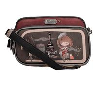 Anekke Bolso bandolera Mademoiselle Parisian con bolsillo frontal, asa corta 20x13x6 cm