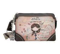 Anekke - Bandolera de Polipiel para Mujer Con Correa Ajustable y Cierres de Cremallera - 2 Compartimentos - Accesorios y Complementos - Medidas 23x16x8 cm