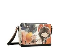 Anekke Bandolera Estampada 3 Compartimentos Alma - Estilo Funcional | Asa Ajustable y Bolsillos - Medidas: 29x20x10 cm - Accesorios y Complementos Mujer