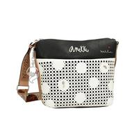 Anekke Bandolera Grande con Bolsillo Frontal Alma - Diseño Elegante y Funcional | Asa Ajustable y Bolsillos | Medidas: 33x25x13 cm - Bolsos Mujer