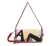 Anekke - Bandolera Mujer - Bandolera de Polipiel para Mujer con Correa Ajustable, Asa Metálica y Cierres de Cremallera - 3 Compartimentos - Accesorios y Complementos Mujer - Medidas 28x15x3 cm