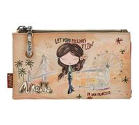 Anekke - Billetero de Mujer - Billetera de Poliuretano con 2 Compartimentos - Cierre de Cremallera - Accesorios y Complementos de Mujer - Medidas 18x10x2 cm