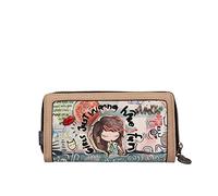 Anekke - Billetero de Mujer - Cartera Grande para Mujer - Billetera de Polipiel con Cierre de Cremallera y de Lengüeta - Colección Fun & Music - Accesorios y Complementos de Mujer - 18 x 10 x 3 cm